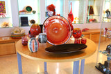 Warm toned glassware and ceramic pieces
