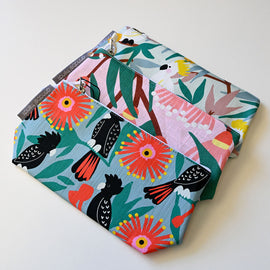 Cosmetic Bag - Sml, White Cockatoos