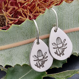 Banksia Silver Earrings