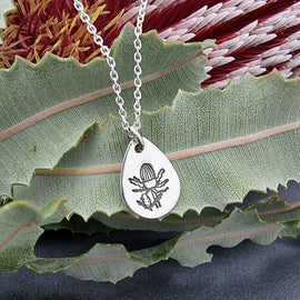 Banksia Silver Necklace