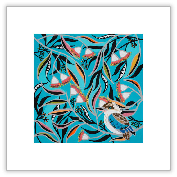 Blue Winged Kookaburra Print