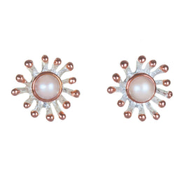 Anemone Pearl Small Stud Earrings