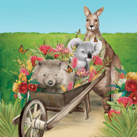 Wheelbarrow Friends Card