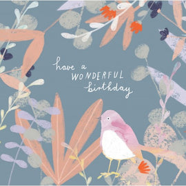 Wonderful Birthday Robin Card