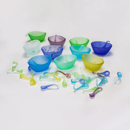 Glass Condiment Pot and Spoon