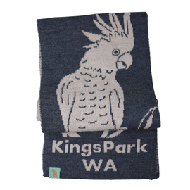 Scarf - Hello Cockie KP, Charcoal Grey