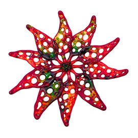 Christmas Leaf Bowl - Red with a Hint of Green
