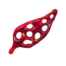 Glass Leaf Form - Bushfire Red