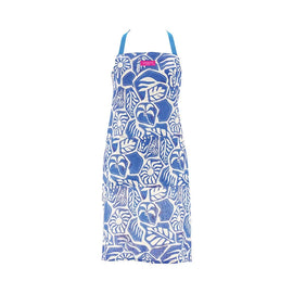 Linen Apron, Blue Oasis