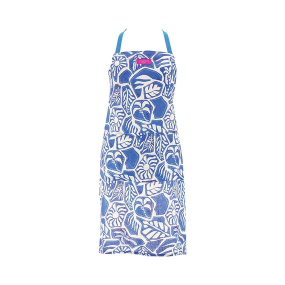 Apron - Linen, Blue Oasis