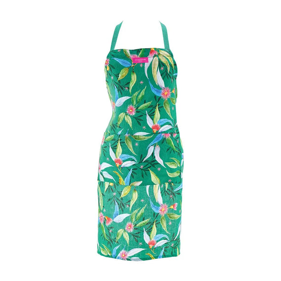 Linen Apron, Gum Blossom