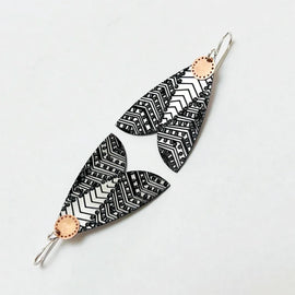 Black Moth Earrings
