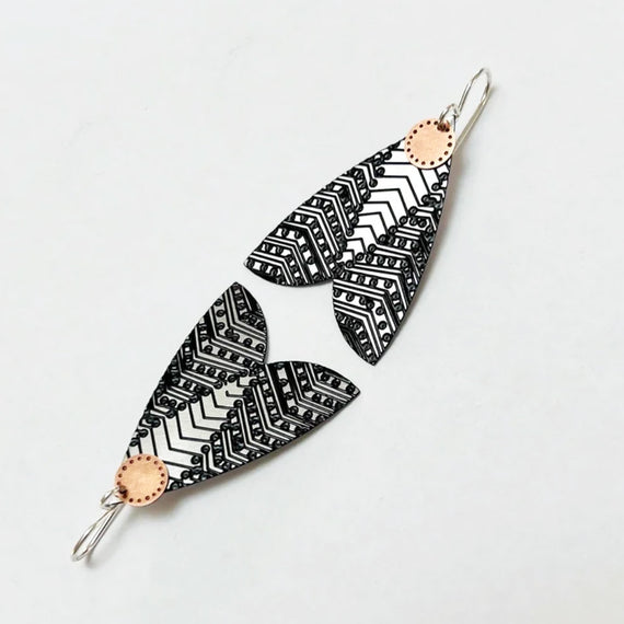 Black Moth Earrings