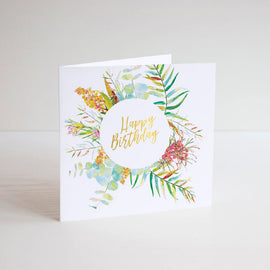 Native Flora Birthday Card