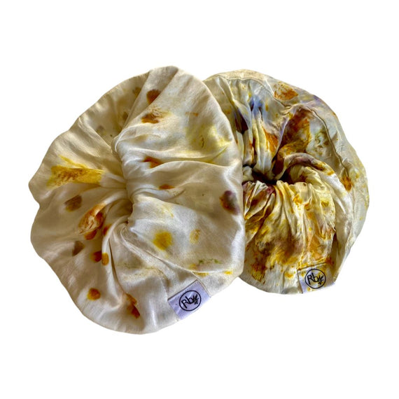 Botanically-dyed Silk Scrunchie