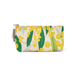 Cosmetic Bag - Linen, Golden Wattle, Small