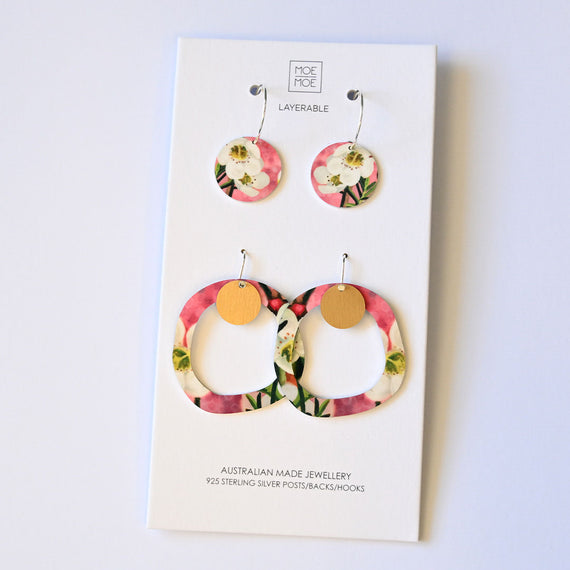 Earring - White Diamond, Essence Outline Circle Pack