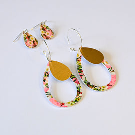 Earring - White Diamond, Intricate Trinity Tear Pack