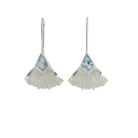 Earrings - Sea Urchin, Bl Topaz, 925