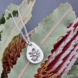 Banksia Silver Necklace