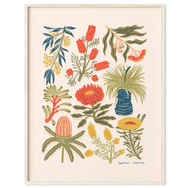Print of various native flowers