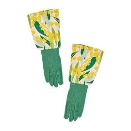 Long Sleeve Linen Garden Gloves, Golden Wattle