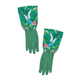 Long Sleeve Linen Garden Gloves, Gum Blossom