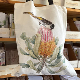 Tote Bag - Honeyeater on Banksia