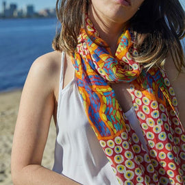 Stories in the Sun Silk Scarf