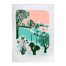 Perth City Skyline Tea Towel