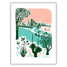 Perth City Skyline Tea Towel