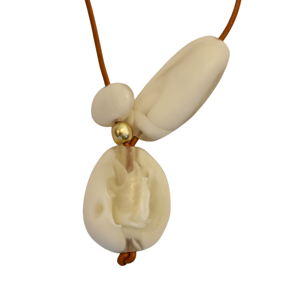 Pendant - Rock Cluster, Chalk Swirl