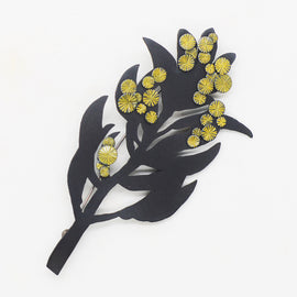 Yellow Wattle Brooch
