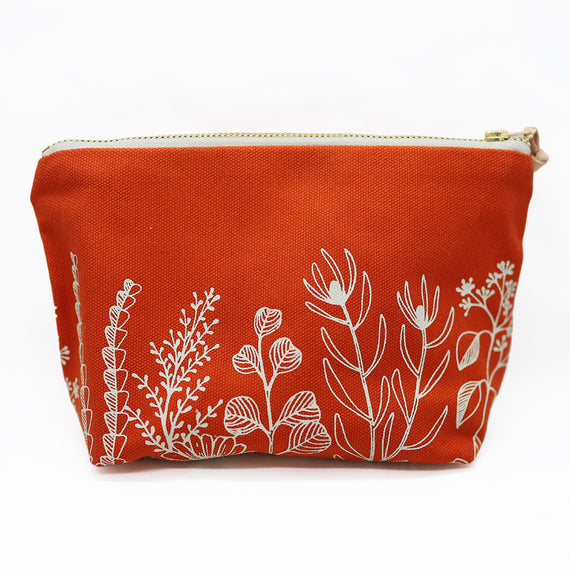 Flat Bottomed Nativa Pouch, Burnt Orange