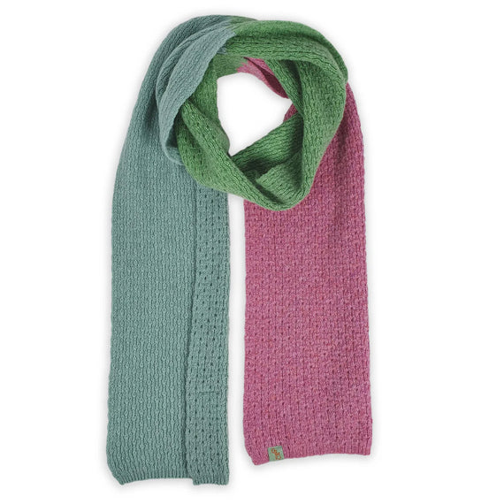 Nougat Pink/Springtime Green Ostrich Scarf