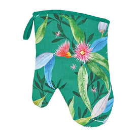 Linen Oven Mitt, Gum Blossom