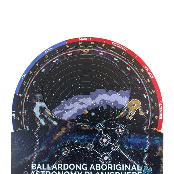 Ballardong Aboriginal Astronomy Planisphere on a white background