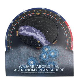 Wajarri Aboriginal Astronomy Planisphere on a white background