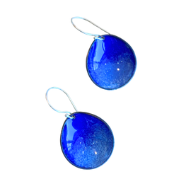 Round Pod Enamel Drop Earrings