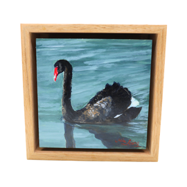 Black Swan painting by Mia Laing