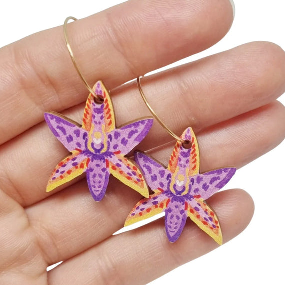 Queen of Sheba Orchid Earrings