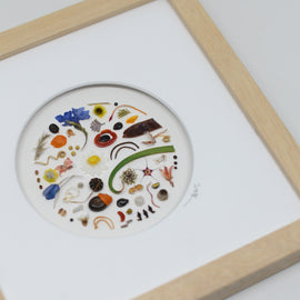 Seeds and Leaves Shadowbox Art