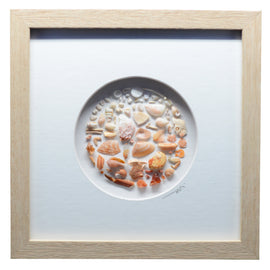 Orange Ombre Shells Shadowbox Art