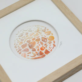 Orange Ombre Shells Shadowbox Art