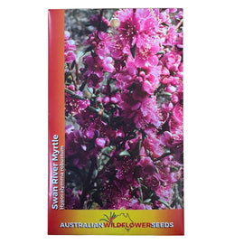 Australian Wildflower Seeds packaging with pink flowers and brand logo