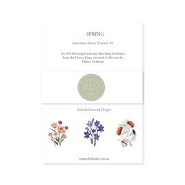 Set of 6 greeting cards with floral designs on a white background