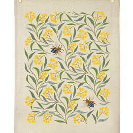 Tea Towel - Negin Maddock, Wattle & Bee