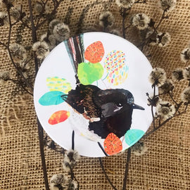 Willie Wagtail Ceramic Coaster