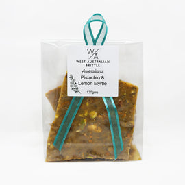 Pistachio and Lemon Myrtle Brittle