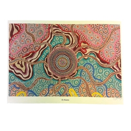 Authentic Aboriginal artwork print on a white background